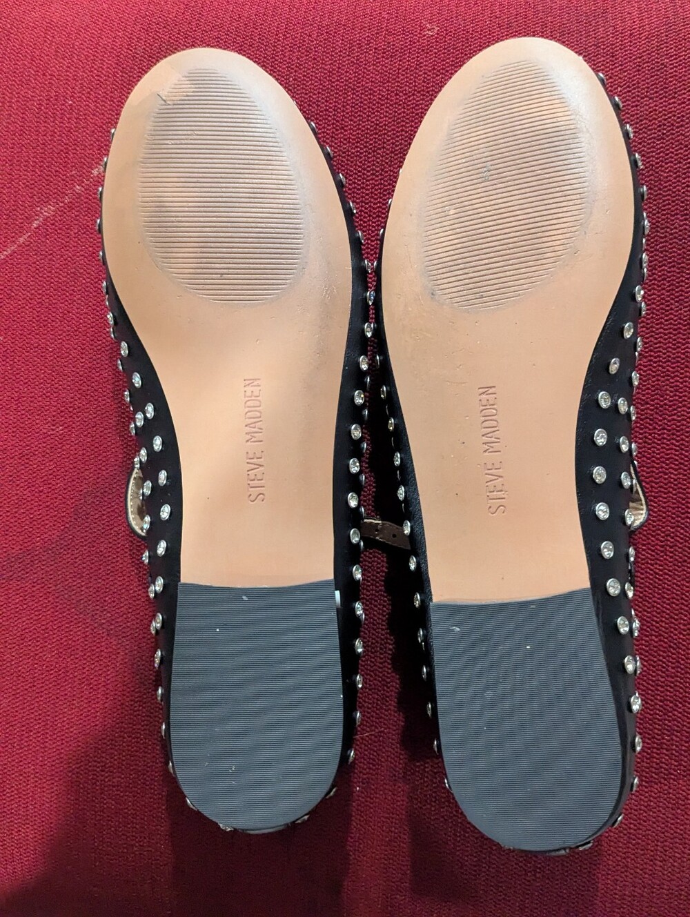 Steve Madden Silver Jewel Studded Mary Jane Flats Size 13 RARE - Picture 2 of 2